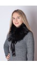 Black fox fur collar - neck warmer